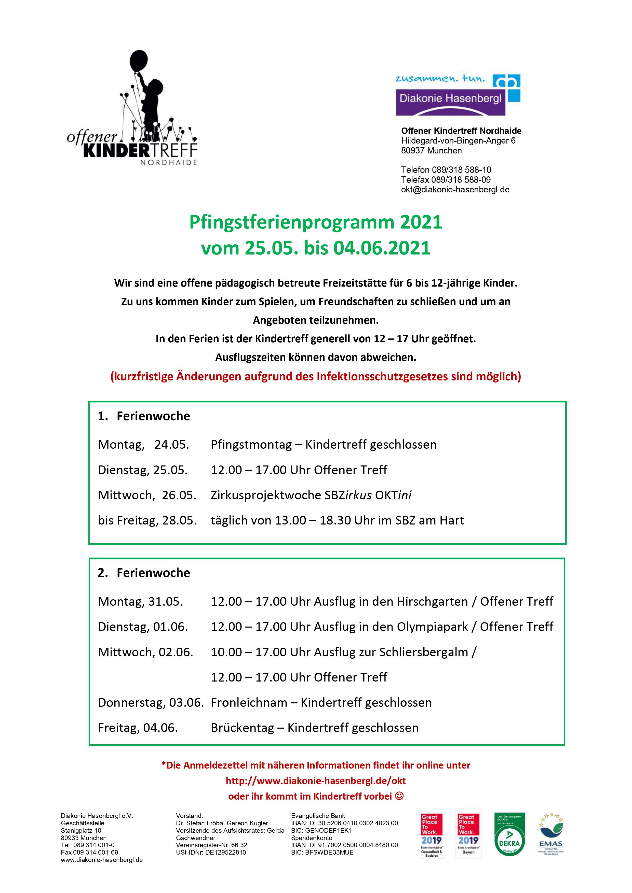 OKT Ferienprogram Pfingsten 2021
